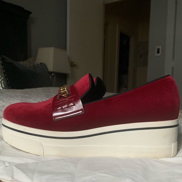 Stella McCartney Binx Sneaker Burgundy sz: 40 - Picture 2 of 8